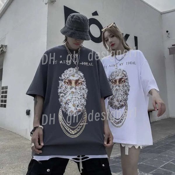 T-shirt da uomo Ih Nom Uh Nit T Shirt Uomo Donna Hip Hop Streetwear Crisantemo Ritratto Stampa Manica corta It Aint My Ideal Top unisex in puro cotone 95