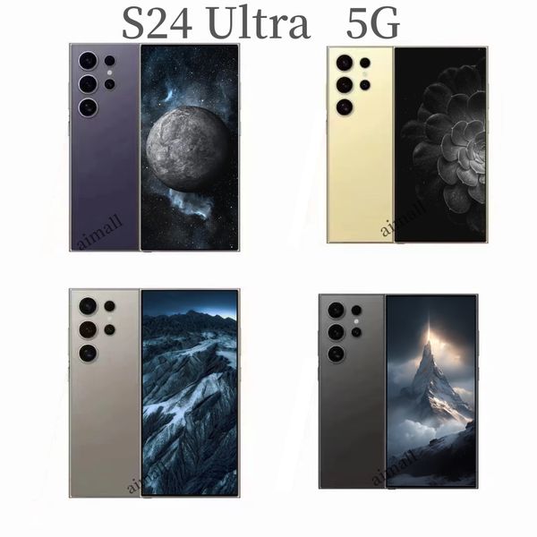 6,8 polegadas 5G S24 S23 Ultra Celulares Desbloquear tela sensível ao toque S24 Mobile Phonn Armazém local Androids s23 Smartphone Câmera Telefone HD Display Reconhecimento facial 512GB