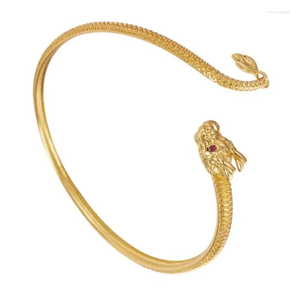 Bangle 2024 Braccialetti tradizionali con catena da polso con ornamento del drago Elegante braccialetto in corda per bambini