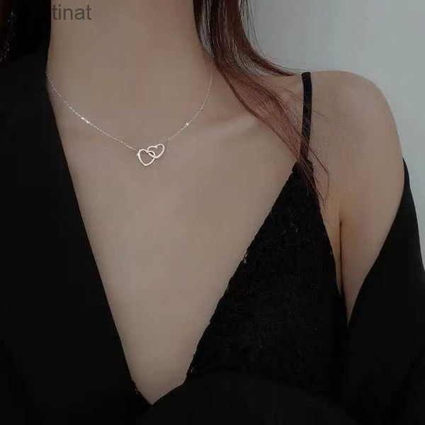 Outros ins net vermelho amor colar feminino simples versão coreana em forma de coração colar clavícula corrente namoradas colar presente colaresl242313