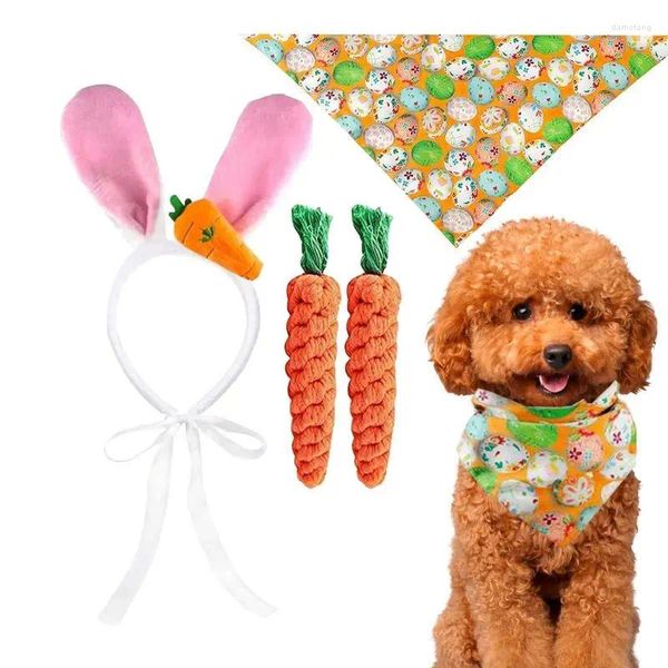 Collari per cani Orecchie Costume Bandana Vestito Fascia pasquale Confortevoli conigli Giocattolo cosplay per cucciolo di Pitbull