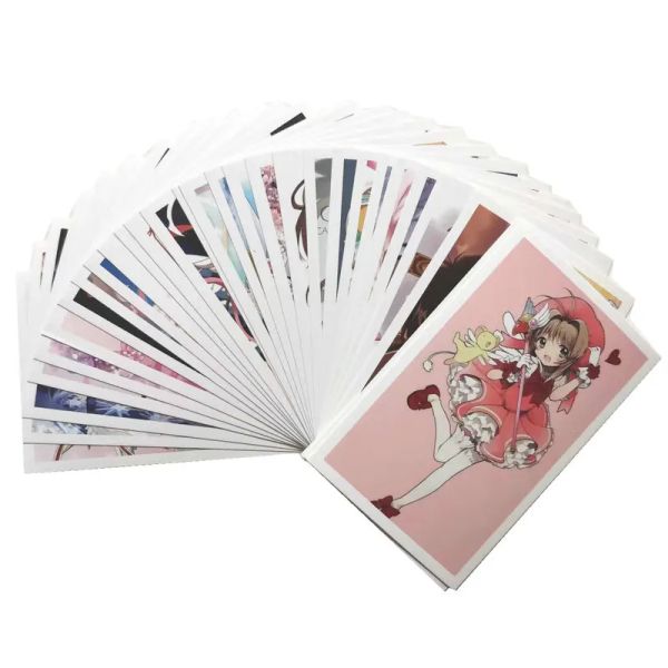 Leathercraft 30pcs Anime Kartları Cardcaptor Sakura Kartpostal Tebrik Kartı Mesaj Kartı Noel Hediye Oyuncakları Çocuklar İçin