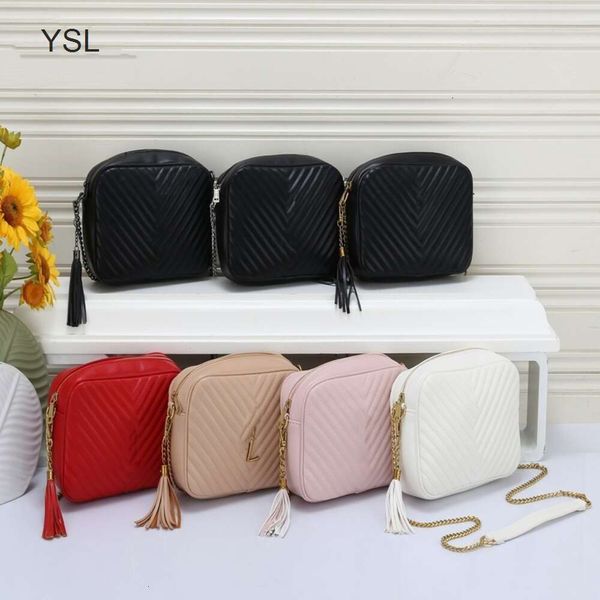 Bolsas elegantes dos principais designers Yang Ys Lingge Bolsa para câmera Fort Bordada de ombro único Diagonal Straddle Tassel Bolsa feminina encomendável