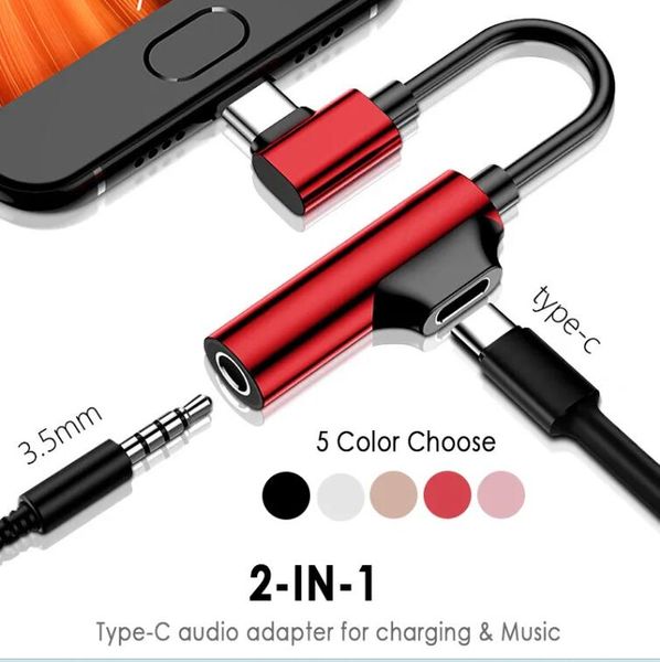 Наушники типа C до 3,5 мм, для кабеля iphone на адаптер 3,5, световой кабель-адаптер, кабель-переходник для зарядного кабеля Huawei Xiaomi Samsung