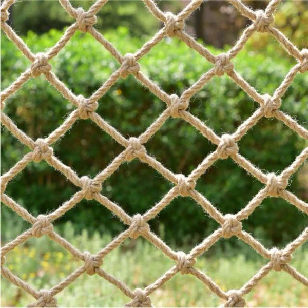 Rete Pesante In Corda Di Canapa Rete Di Sicurezza Per Bambini Rete Protettiva Per Balconi Scale Recinzione Rete Da Giardino Anti Uccelli Cervi Pollo Rete Decorazione Del Soffitto