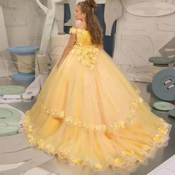 2023 lindo vestido da menina de flor fofo primeira comunhão aniversário casamento crianças meninas pageant noite presentes das crianças 240319