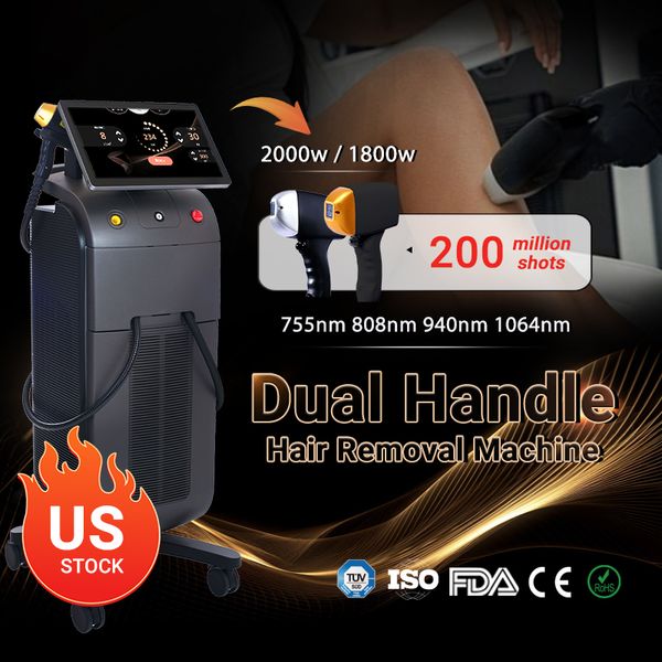 2024 Neue 808NM Diodenlaser-Haarentfernungsmaschine 808 755 940 1064 nm Alexandrit 4 Wellenlänge für SPA-Salon