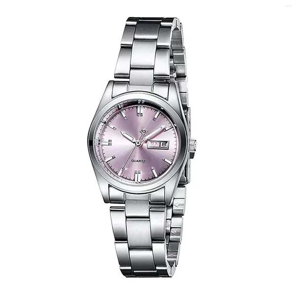 Armbanduhren Damen Quarzuhren Uhr Edelstahl Datum Geschenk Zifferblatt Analog mit Erweiterungsband Lässig Elegant