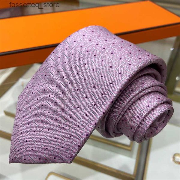 Gravatas de pescoço 2024 designer gravatas homens high end marca seda mão bordado negócios casual gravata de alta qualidade presente dos homens l240313