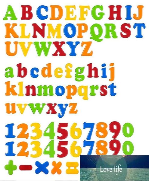 78pcs Магнитные буквы номера алфавит холодильник Магниты красочные пластиковые образовательные игрушки Установите дошкольное обучение, подсчет орфографии L8042013