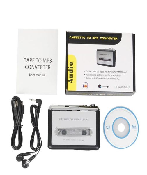 Портативная MP3-дека, захват кассеты на USBS TapeS ПК, супер MP3-музыкальный плеер, аудиоконвертер, записывающие устройства Players247d3056653