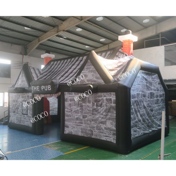 Atividades ao ar livre 10mLx5mWx5mH (33x16.5x16.5ft) grande protable inflável irlandês pub tenda festa bar inn house