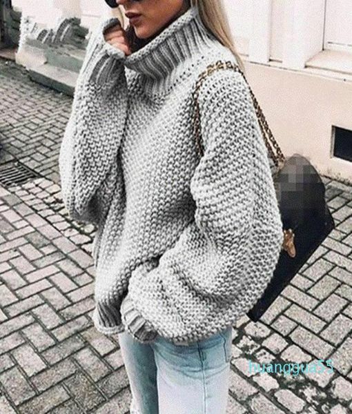 Women039s Sweaters Kadın Sweater Buttleneck kazakları Çeken Femme Astar Gömlek Giyim Longsleeve Sıcak Gevşek 5468921