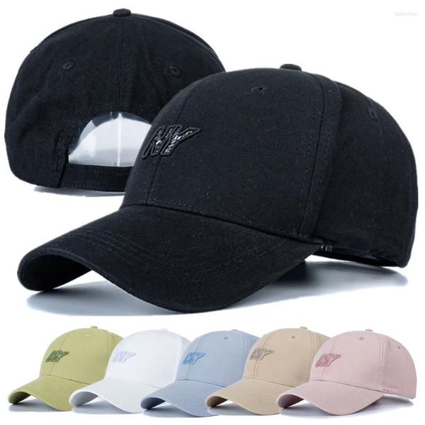 Ball Caps Unisex Stilvolle Kappe Baumwolle Hüte Für Männer Frauen Mode Kleine NY Brief Stickerei Baseball Outdoor Streetwear Hut