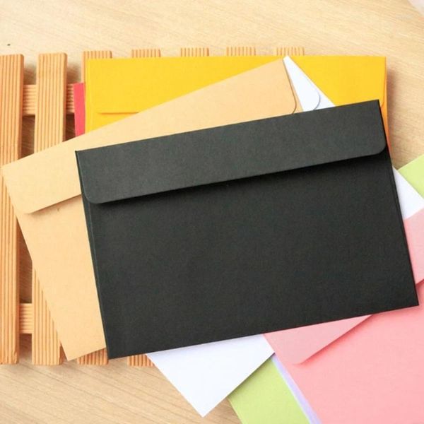 Envoltório de presente 10 folhas envelopes vintage definidos para papéis A6 convite de casamento carta papelaria saco de papel