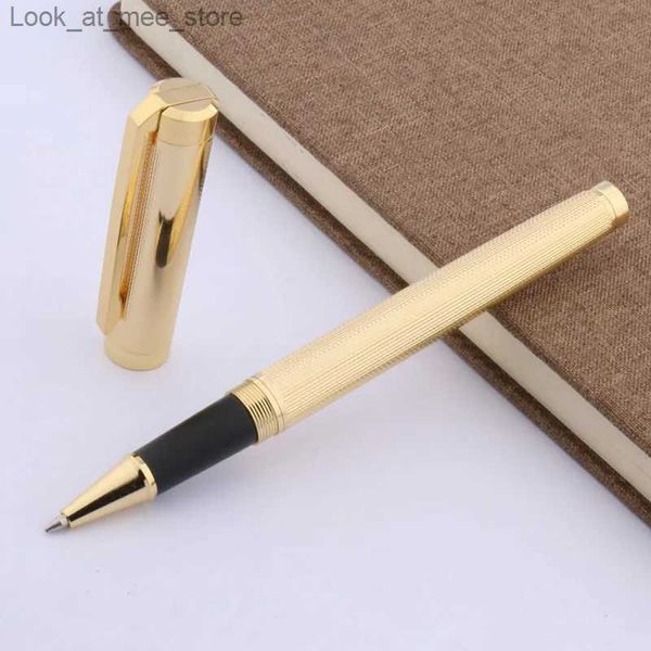 Penne stilografiche Penne stilografiche JINHAO new GOLDEN Wave disegno Clip Trim REGALO Penna roller Q240314