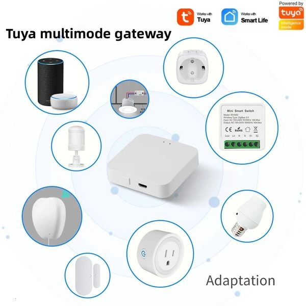 Tuya Smart Hub Многомодовый домашний мост Wi-Fi Bluetooth ZigBee 30 Приложение Беспроводной пульт дистанционного управления Alexa 240228