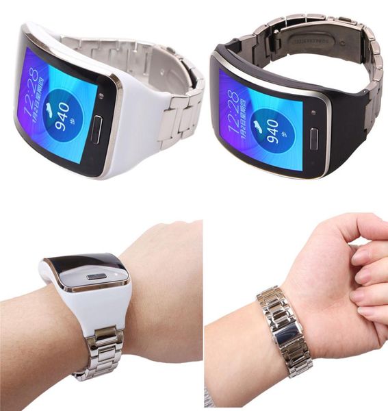 Pulseira de pulseira de relógio de aço inoxidável para Samsung Gear S SMR7506865184