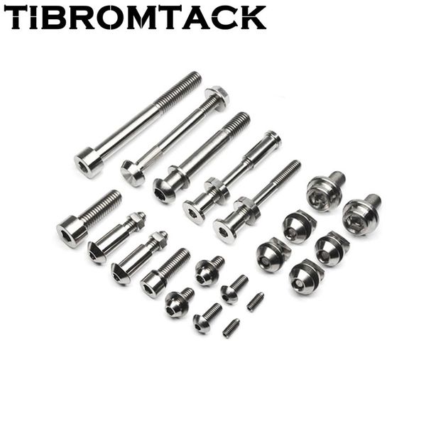TIBROMTACK Titan-Schrauben-Sets für Brompton-Falträder, ganzes Fahrrad, Ti-Bolzen-Schrauben-Set, Fahrräder, ultraleicht, 124,8 g, rostet nie