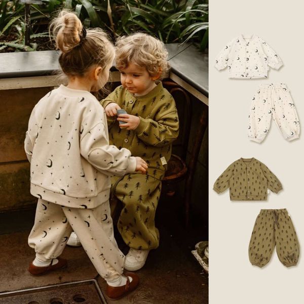 Completo per bambini Stile nordico Classe A Abbigliamento per bambini, Abbigliamento per neonati, Felpe con cappuccio per ragazzi e ragazze, Set autunnali e invernali, Casual