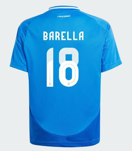 23 24 25 Italia Chiesa Soccer Jerseys 2024 Home и Away Italy Raspadori Verratti Barella Рубашка Тотти Лоренцо Политано Специальная футбольная форма Миретти.92