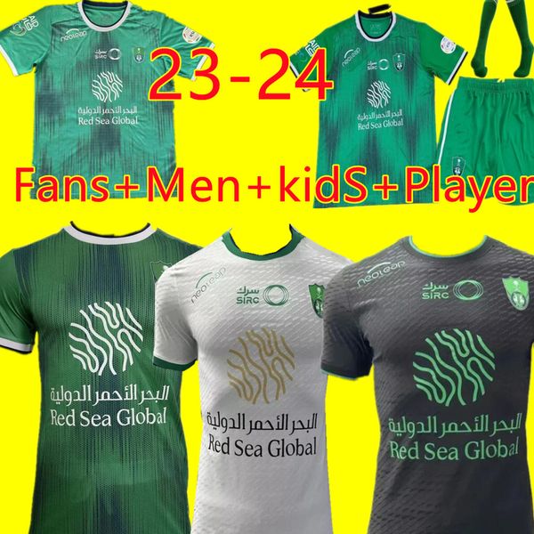 23 24 Al Ahli Shirt calcistico per bambini Set per bambini Arabia Saudita 2023 2024 FIRMINIO MAHREZ GABRIEL VEIGA SCHIATTO CALCIO DEMIRAL SAINT-MXIMIN KESSIE PLACHINO