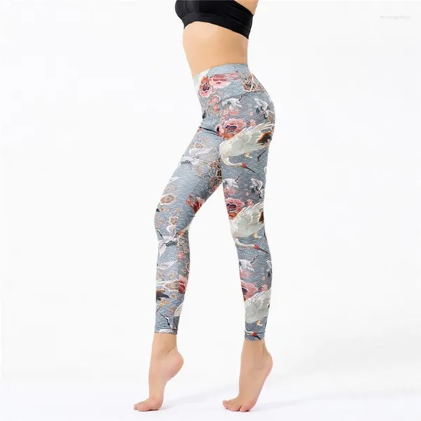 Roupas de yoga mulheres sem costura calças de cintura alta push up esportes higroscópicos sexy hip leggings fitness energia ginásio menina s5