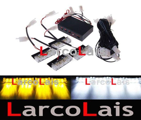 Nuove luci lampeggianti stroboscopiche a LED 4x3 Griglia di emergenza Bianco Ambra Specificare il colore tramite commento DLCL86102936806