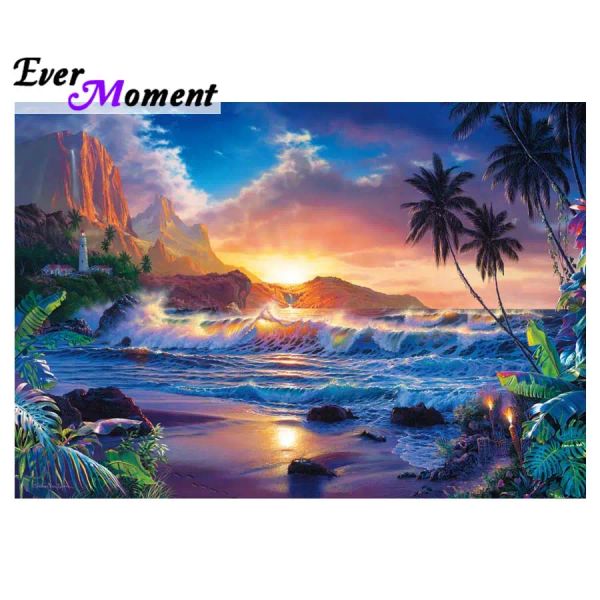 Stitch Diamond Stickerei 5d DIY Diamond Malerei Malerei Seaside Szenerie Square Diamond Malerei Cross Stitch Dekoration ASF646