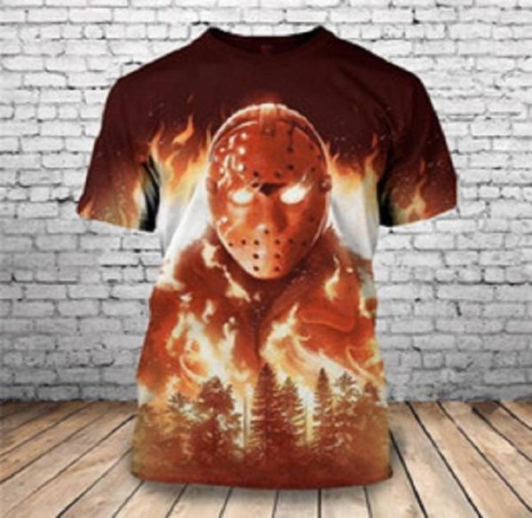 New Summer Tees Halloween Horror Michael Myers 3D stampato Men039s Top Abbigliamento unico T-shirt a maniche corte Drop 1021650