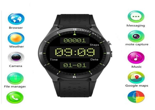 Android 70 Smart Watch Bracciale da uomo Bluetooth 40 WIFI 3G Fotocamera Gps Smartwatch Connect IOS Android KW88 Pro band Retail6694394