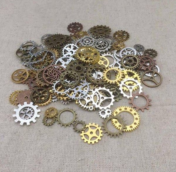 Vintage misto Steampunk stile punk ingranaggi ingranaggi pendenti collana gioielli fai da te creazione di parti di orologi risultati di gioielli9417852