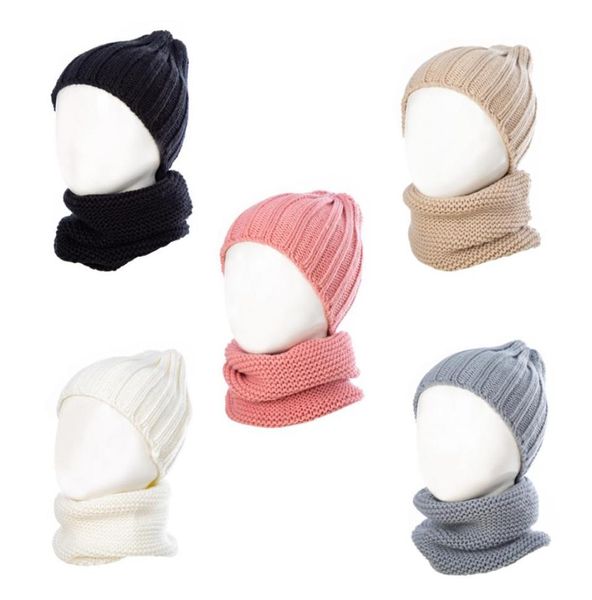 Mädchen Beanie Warme Strickmütze und Schal Set Kinder Winter Häkelmützen Mützen für Jungen Kinder TD3273825669