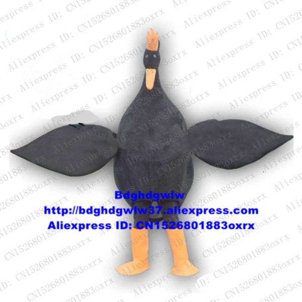 Trajes da mascote cisne preto cygnus ganso gansos mascote traje adulto personagem dos desenhos animados outfit empresa celebração produtos competitivos zx2740