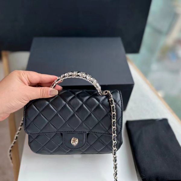 Высококачественная сумка с ручкой Diamante, дизайнерская сумка, роскошная сумка-клатч из натуральной кожи, модная сумка через плечо, классическая сумка-мессенджер с клапаном, женская вечерняя сумка