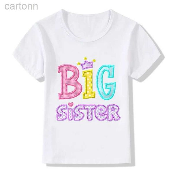 T-shirt 2020 Bambini Big Sister Stampa T-shirt Bambini Estate Magliette e camicette Neonate Unicorno Vestiti Bambini Piccola/Sorella Grande Match Abbigliamento ldd240314