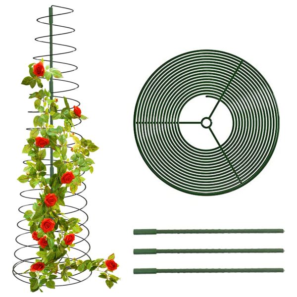 Spiral Bitki Destekleri Destekler Gerilebilir Domates Destekçisi Kafes Tırmanma Fabrikası Saksılı Bitkiler İçin Pay Kule Gül Orkide Lily Dahlia