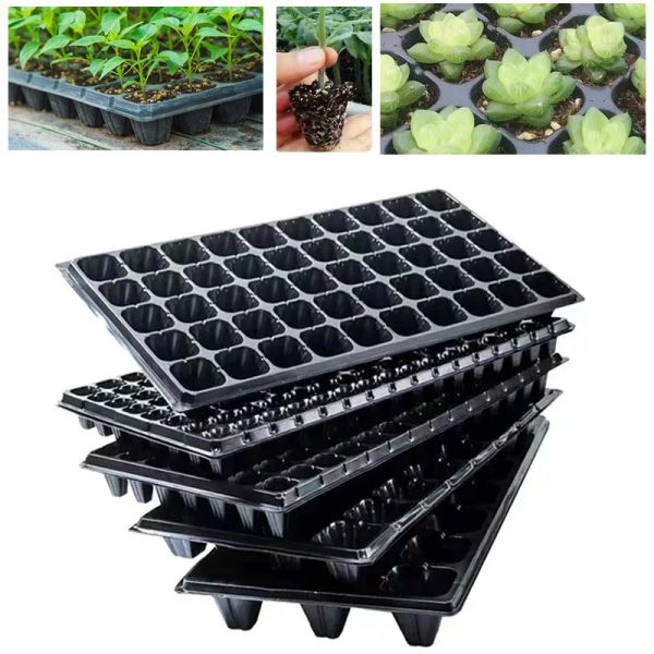 Tencereler 5pcs Sebze Çiçek Propagator 21/32/50/72/98/105/128/200 Hücre Fide Tepsisi Bitki Tohumu Güçlü Başlangıç ​​Büyüme Kutusu Bahçe Aracı