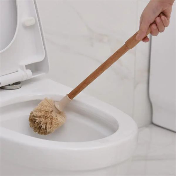 Spazzole Spazzola per pulizia WC multifunzione Scopino per WC color legno Scrubber Bagno Angolo non morto Spazzola per pulizia cucina Wc 1pz