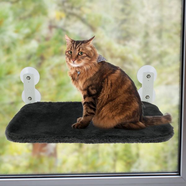 Matten Katze Fenster Barsch faltbar Platz sparende Katzenhängematte Hanging Katze Fenster Hängematte mit Saugnapfbechern Windowsill Cat -Betten Sitz