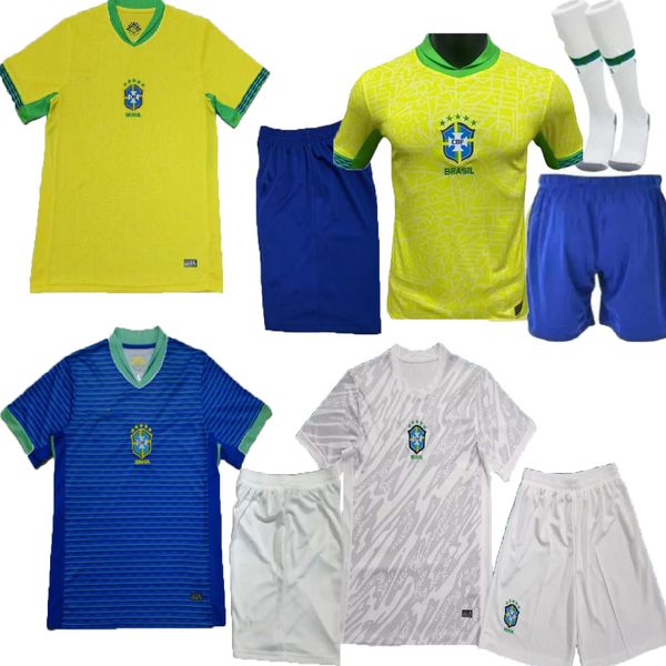 Kit adulto 2024 brasil richarlison camisas de futebol G.JESUS camiseta 24 25 MARTA Debinha COUTINHO FIRMINO brasil jersey kits camisas de futebol