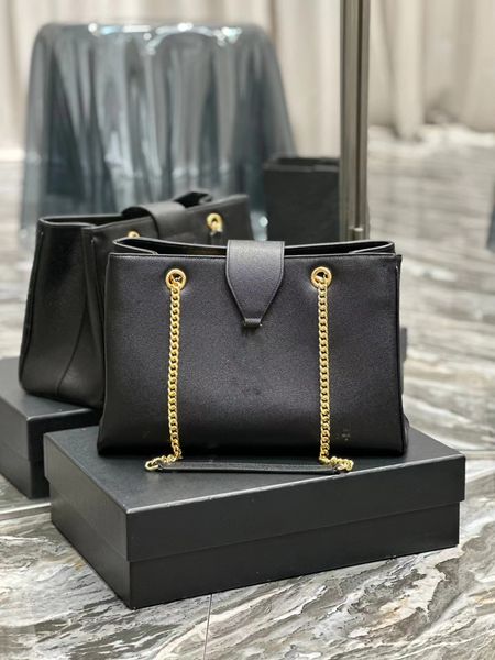 7a Lüks Moda Tasarımı Kadınlar Klasik Tote Çanta Siyah Havyar İnek Kültürü Seyahat Olması Gerekir Süper Büyük Kapasiteli Retro Basit Çok Omuzlu Crossbody Bag