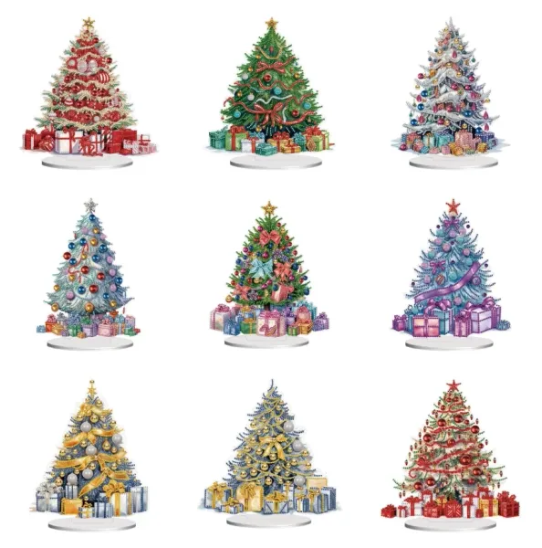 Stich DIY Diamant Malerei Weihnachtsbaum Ornament Desktop Dekoration Strass Stickerei Mosaik Kunst Handwerk Home Dekoration Weihnachtsgeschenk