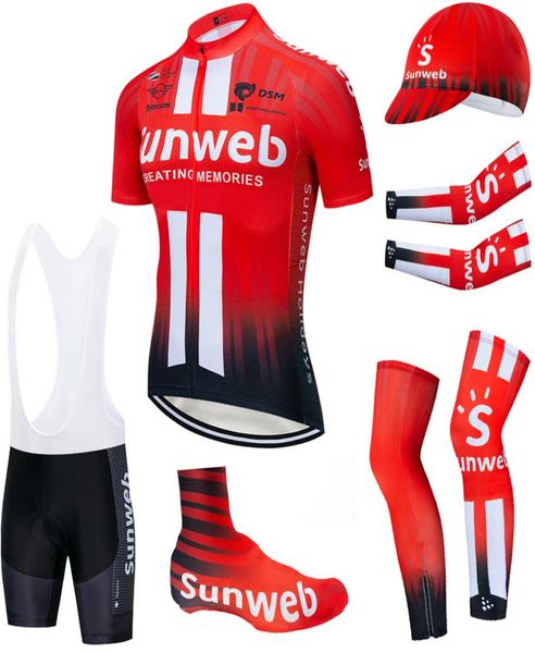 6 pçs conjunto completo equipe 2020 sunweb camisa de ciclismo 20d bicicleta shorts conjunto ropa ciclismo verão secagem rápida pro ciclismo maillot bottoms wea2888264