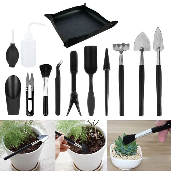 Jackets 12/13pcs Kit de plantador de jardim Suculent Plants Tools Mini Garden Hand Tools Set