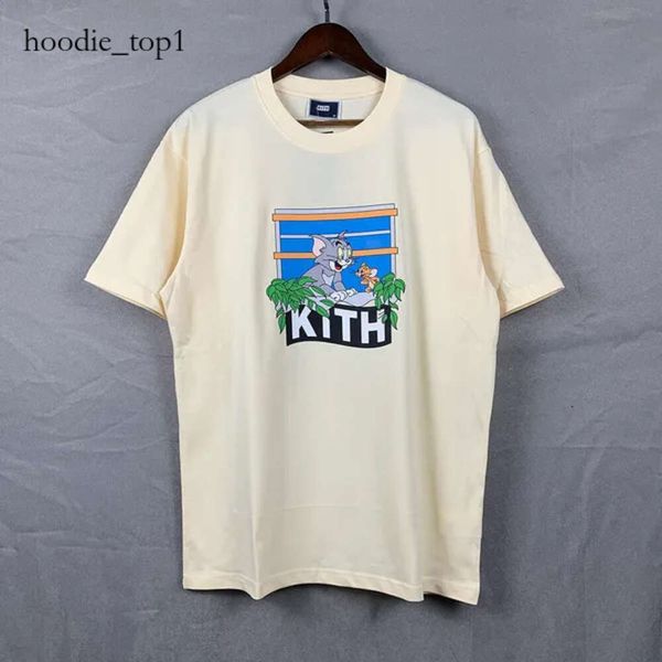 Kith T-Shirt Kith und Jerry T-Shirt Designer Herren Tops Damen Casual Kurzärmeliges SESAME STREET T-Shirt Vintage Mode Kleidung T-Shirts Outwear T-Shirt 9087