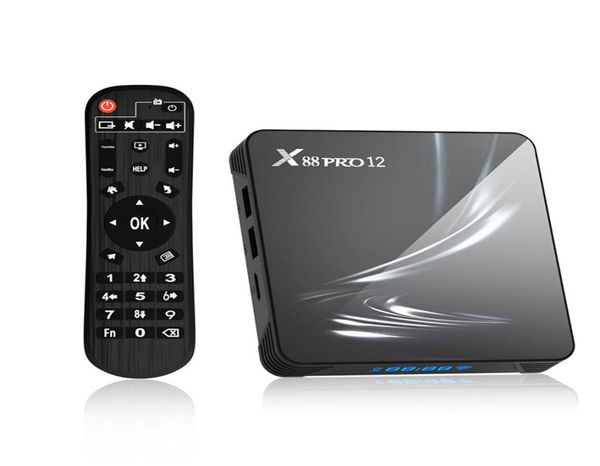 X88 Pro 12 Smart TV Box Android 12 4K HD Dual Band WIFI6 Bluetooth Receptor Media Player HDR USB 30 Set Top Box6815424