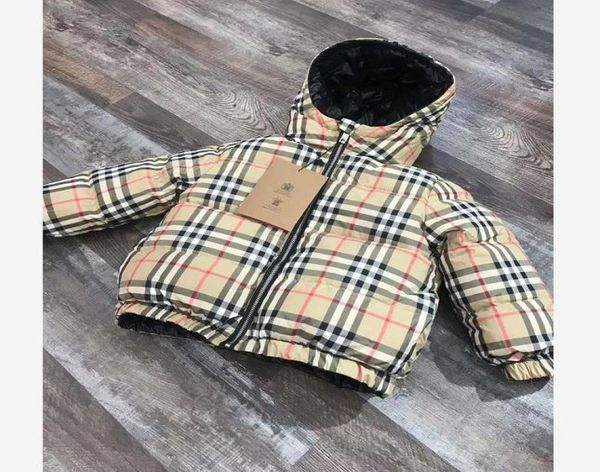 A082 Luxo Bebê Meninos Jaqueta Bebê Meninos Casaco Com Capuz Crianças Roupas Quentes Jaquetas Grossas Bebê Meninas Meninos Roupas Dupla Face 4961732