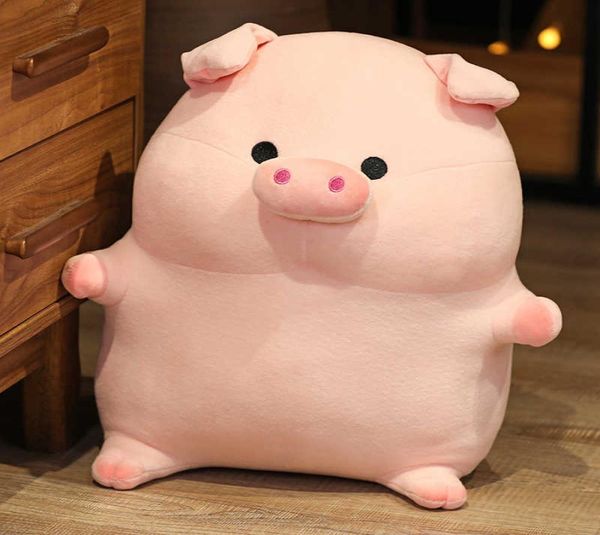 Kawaii Pig Plushie Pig Peluche Rosa Carino Cuscino Morbido Peluche Grande Casa delle Bambole Cuscino Decorativo Giocattoli di Natale per Bambini H4315688