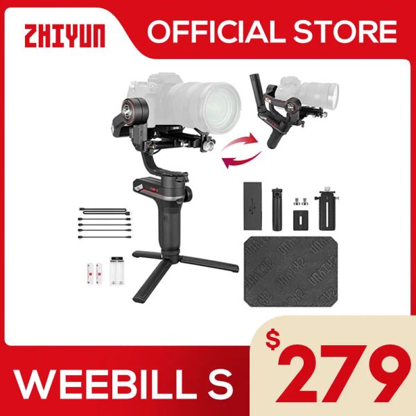 Chefes Zhiyun Oficial da câmera Weebill S Câmerada Gimbal 3axis Image Transmission Stabilizer para câmera sem espelho OLED Display Gimbals Handheld Gimbals